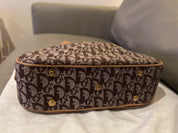 Christian Dior Monogram Mini Saddle Bowler Brown with good hardware