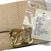 Fendi | Kaligraphy Chain Bag |Python | Gold Hardware