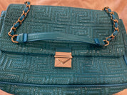 Versace teal shoulder bag