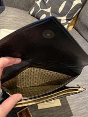 YSL Vintage Black Leather Clutch