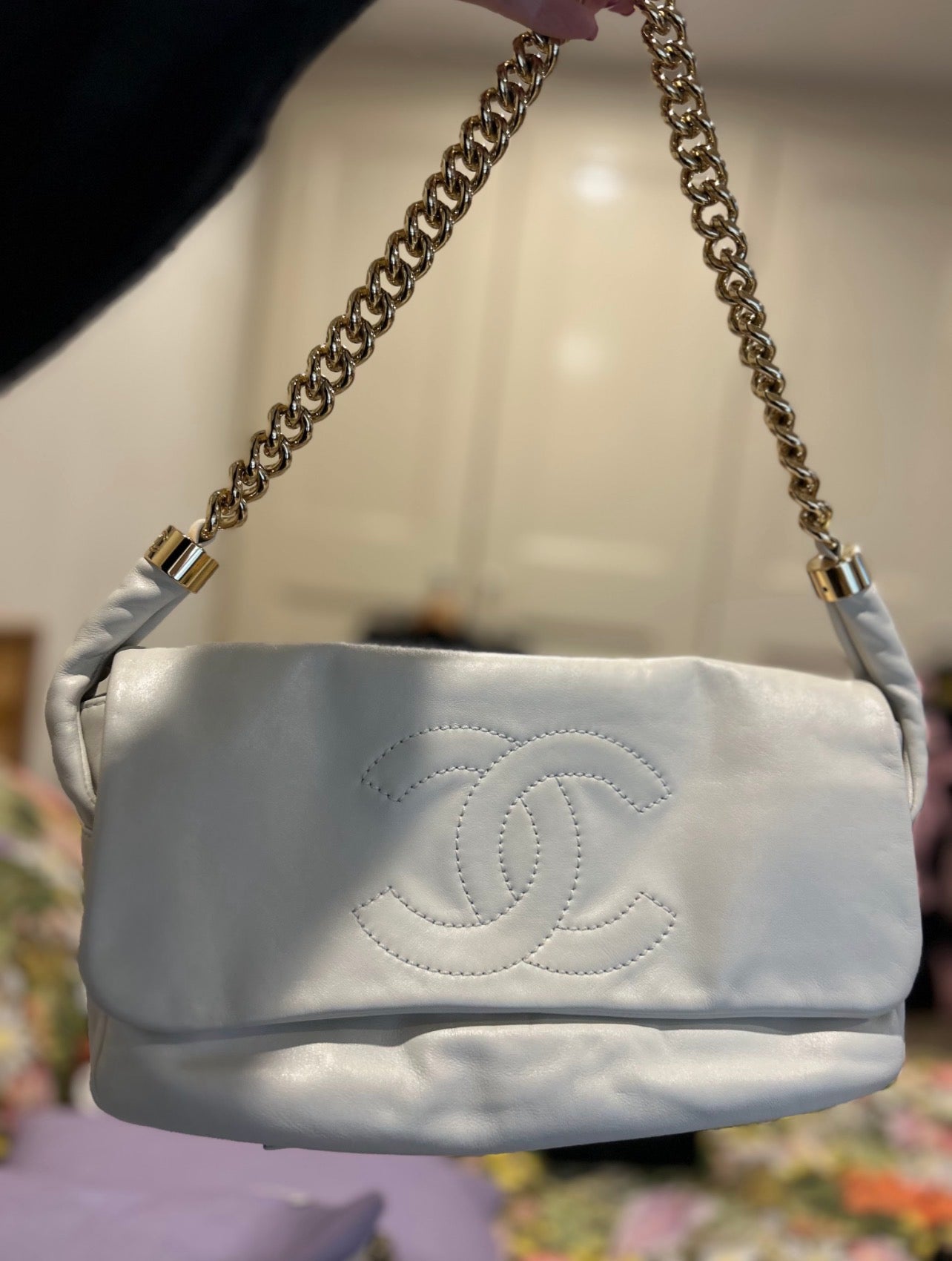 Chanel Rodeo Drive Flap Bag White