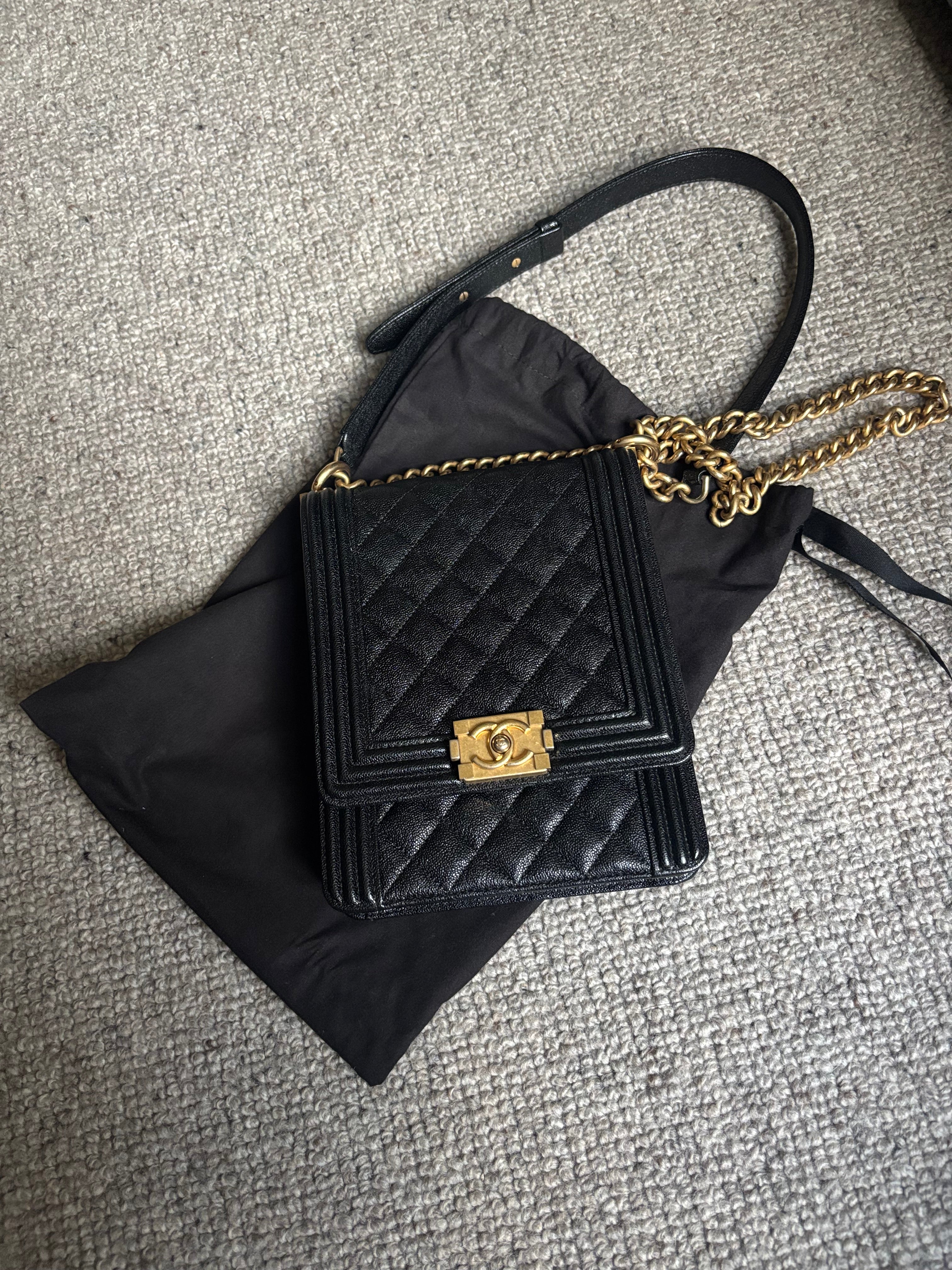 Chanel Rectangle Boy Caviar Leather