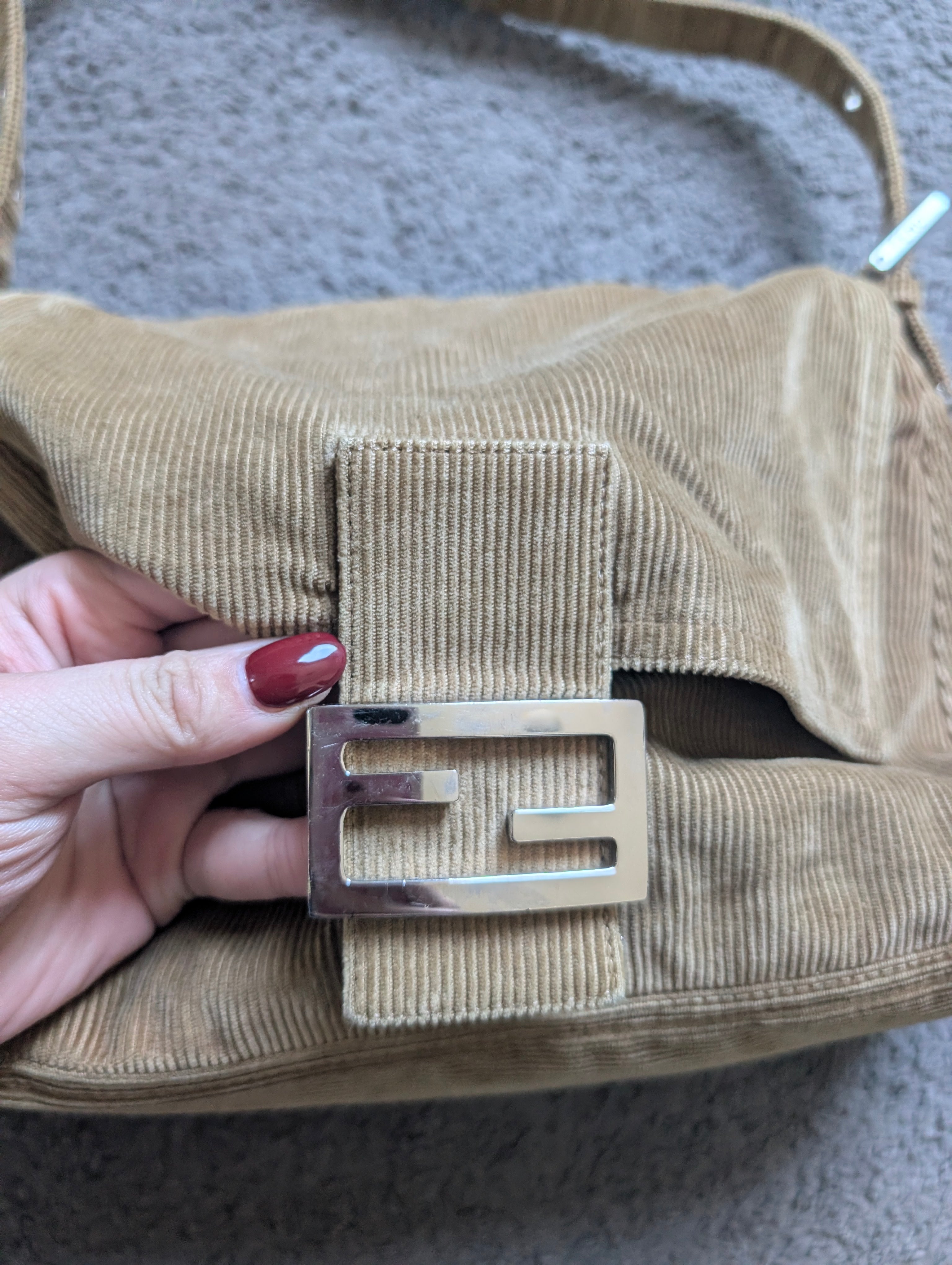Fendi Mama Baguette Corduroy
