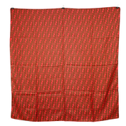 Fendi | Zucca Monogram Silk Scarf | Red & Brown