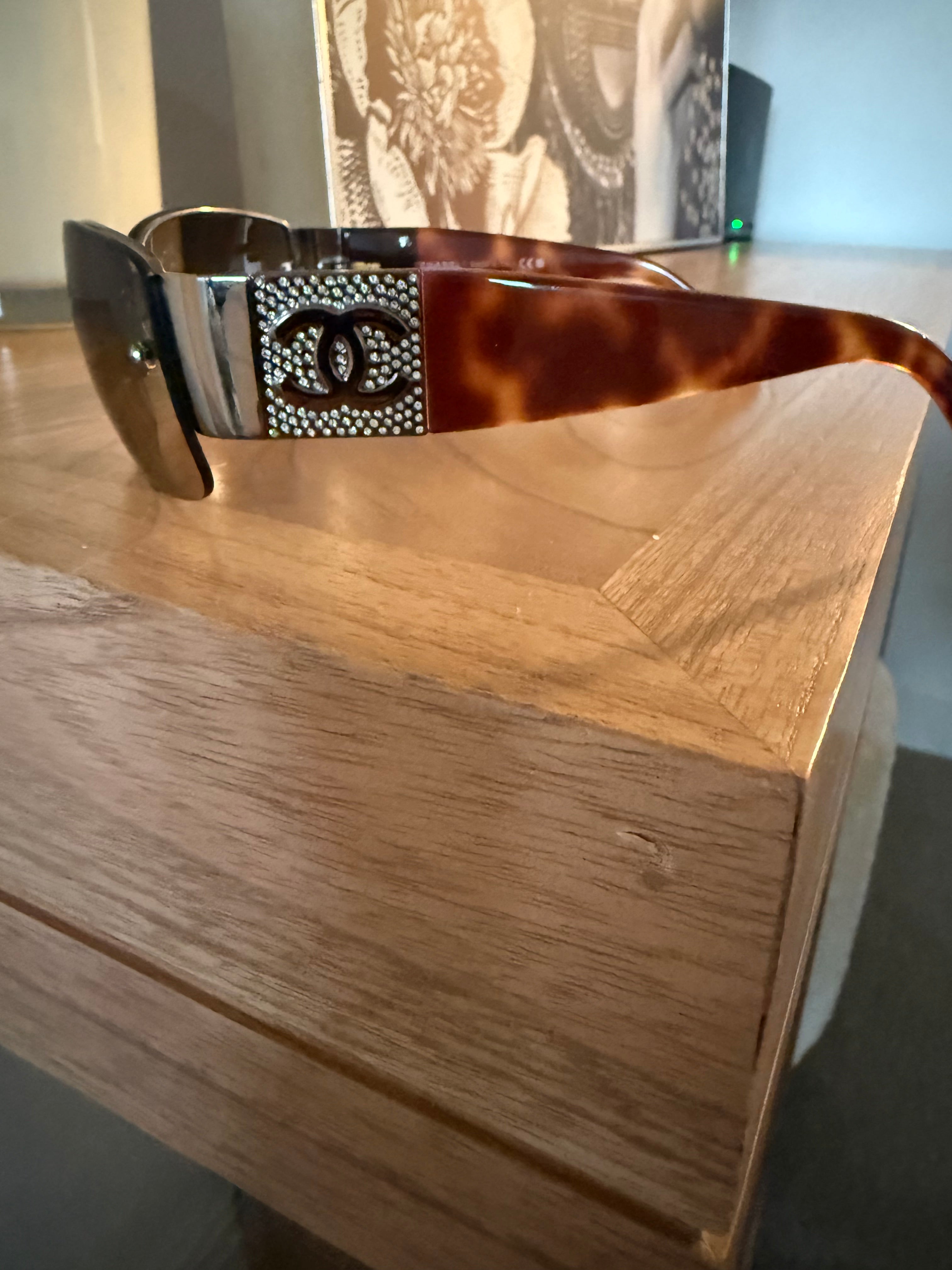 Chanel Tortoise Shell Shield Sunnies
