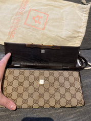 Gucci Monogram Bamboo Crossbody/Clutch