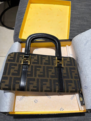 Fendi Zucca top handle wallet