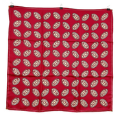 Silk Scarf | Interlocking C Logo Print | Red & Ivory (65cm)