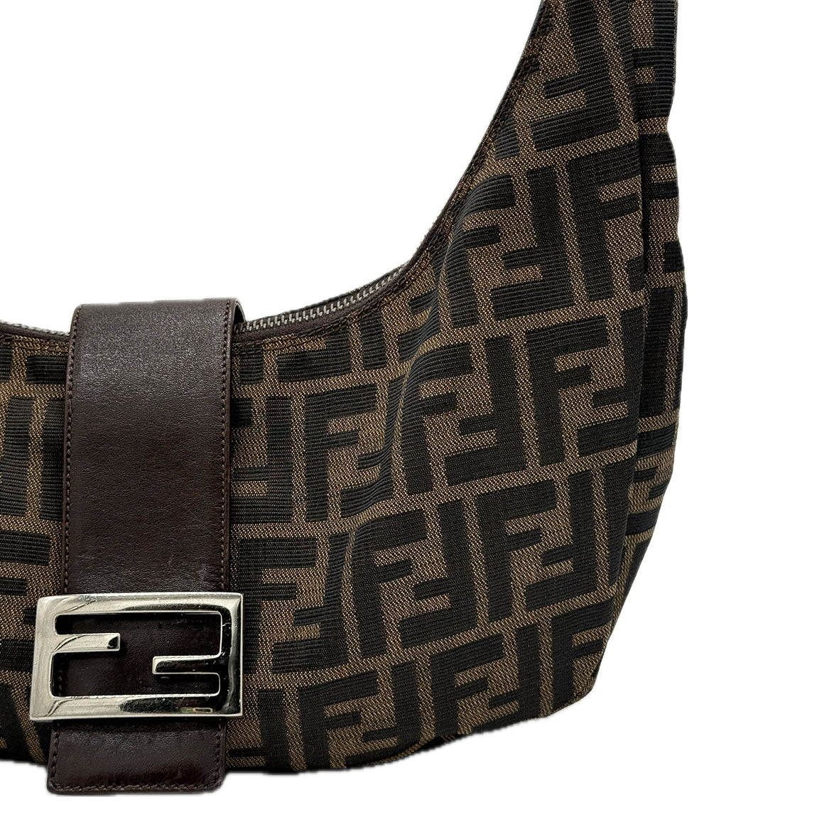 Fendi | Zucca Hobo Bag | Canvas | Silver Hardware