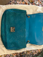 Versace teal shoulder bag