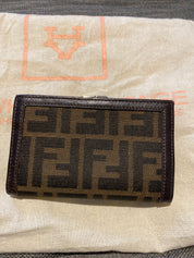 Fendi Zucca Wallet in Fabric and Leather
