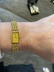 Seiko gold plated Watch with small diamond . New battery
