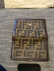 Fendi Zucca Wallet in Fabric and Leather