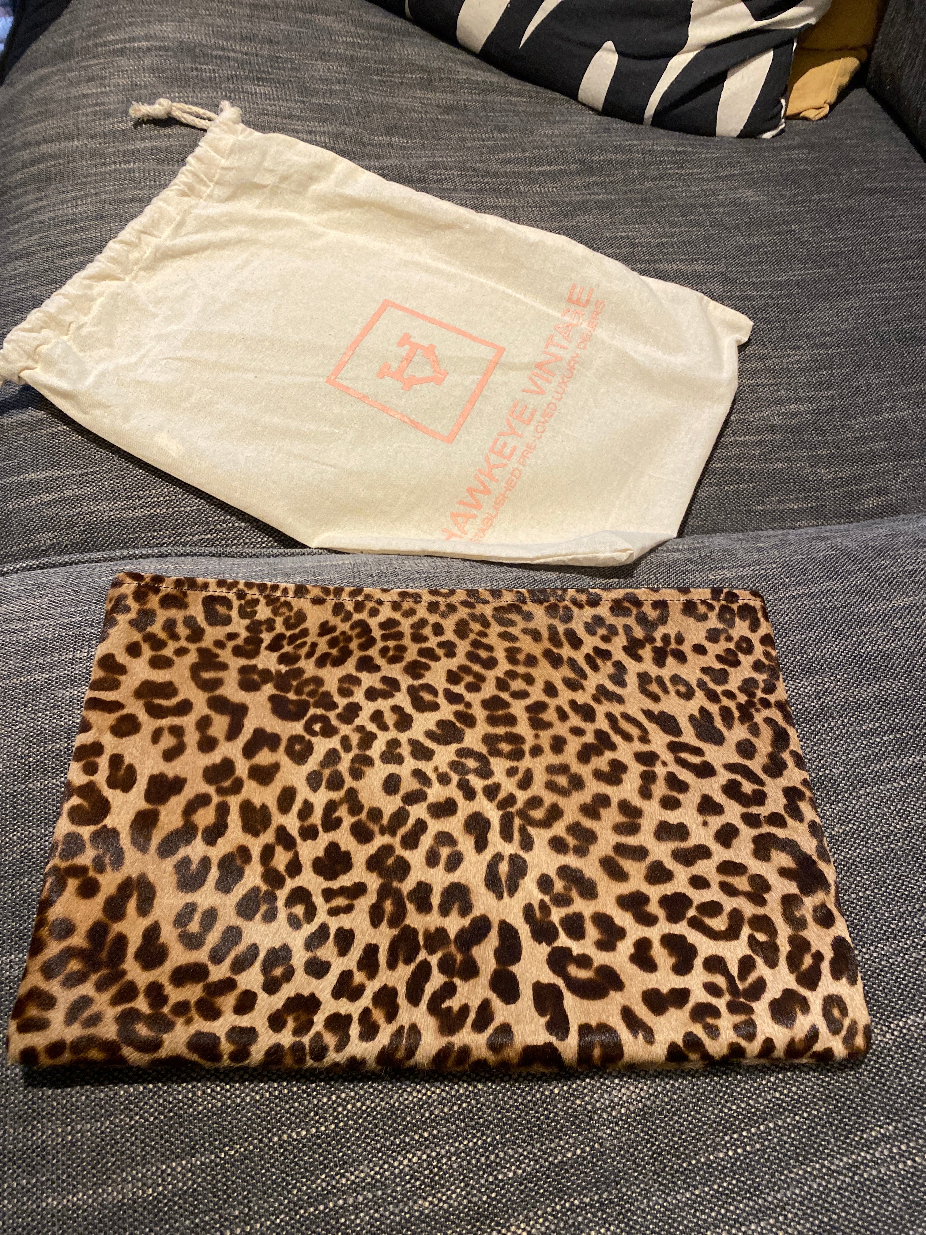 Salvatore Ferragamo Leopard Print Clutch