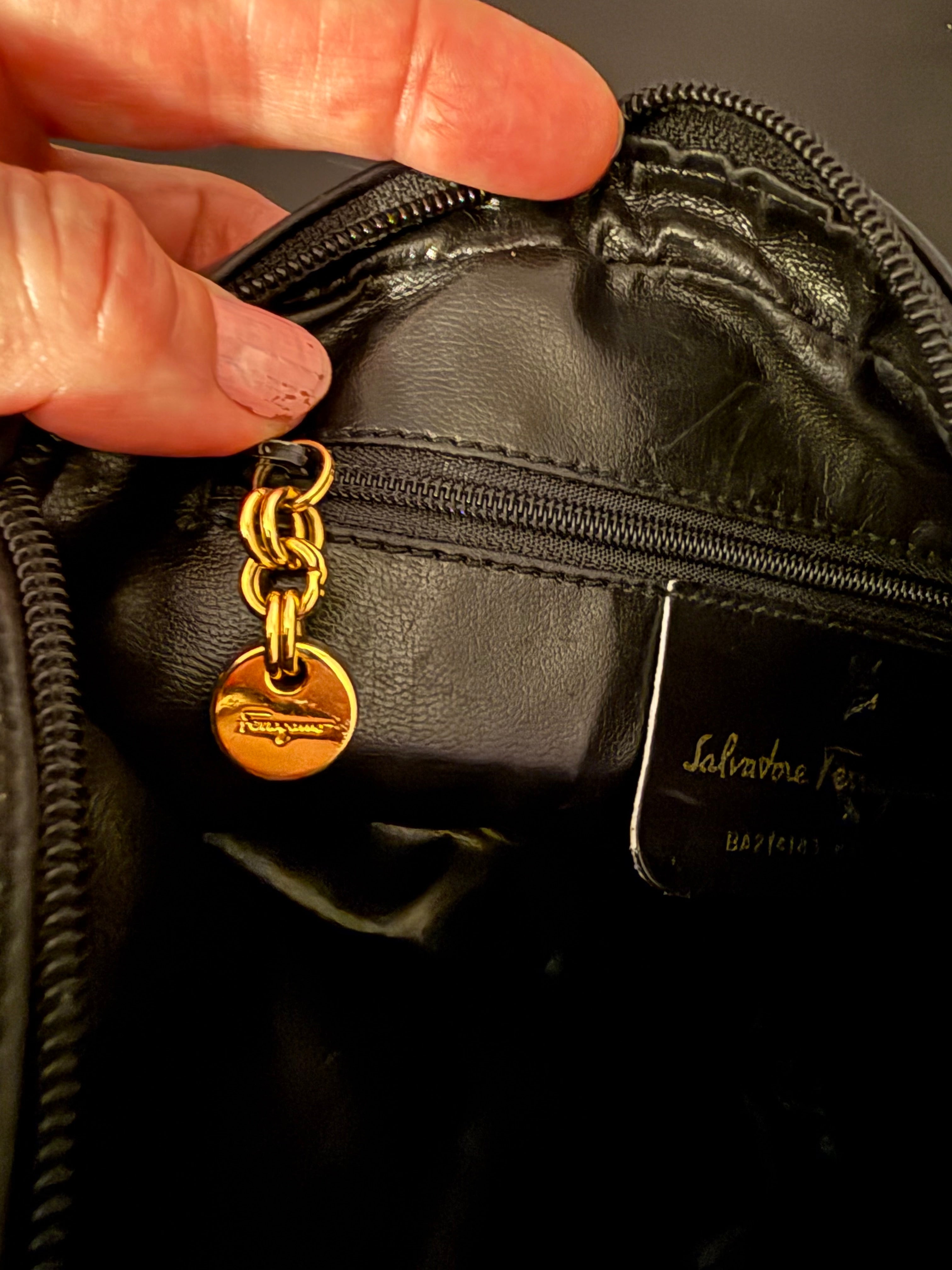 Ferragamo black crossbody bag