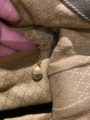 Gucci Olive Suede/Leather Hobo Bag with Bambo Handle