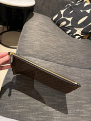 Fendi Zucca suede clutch