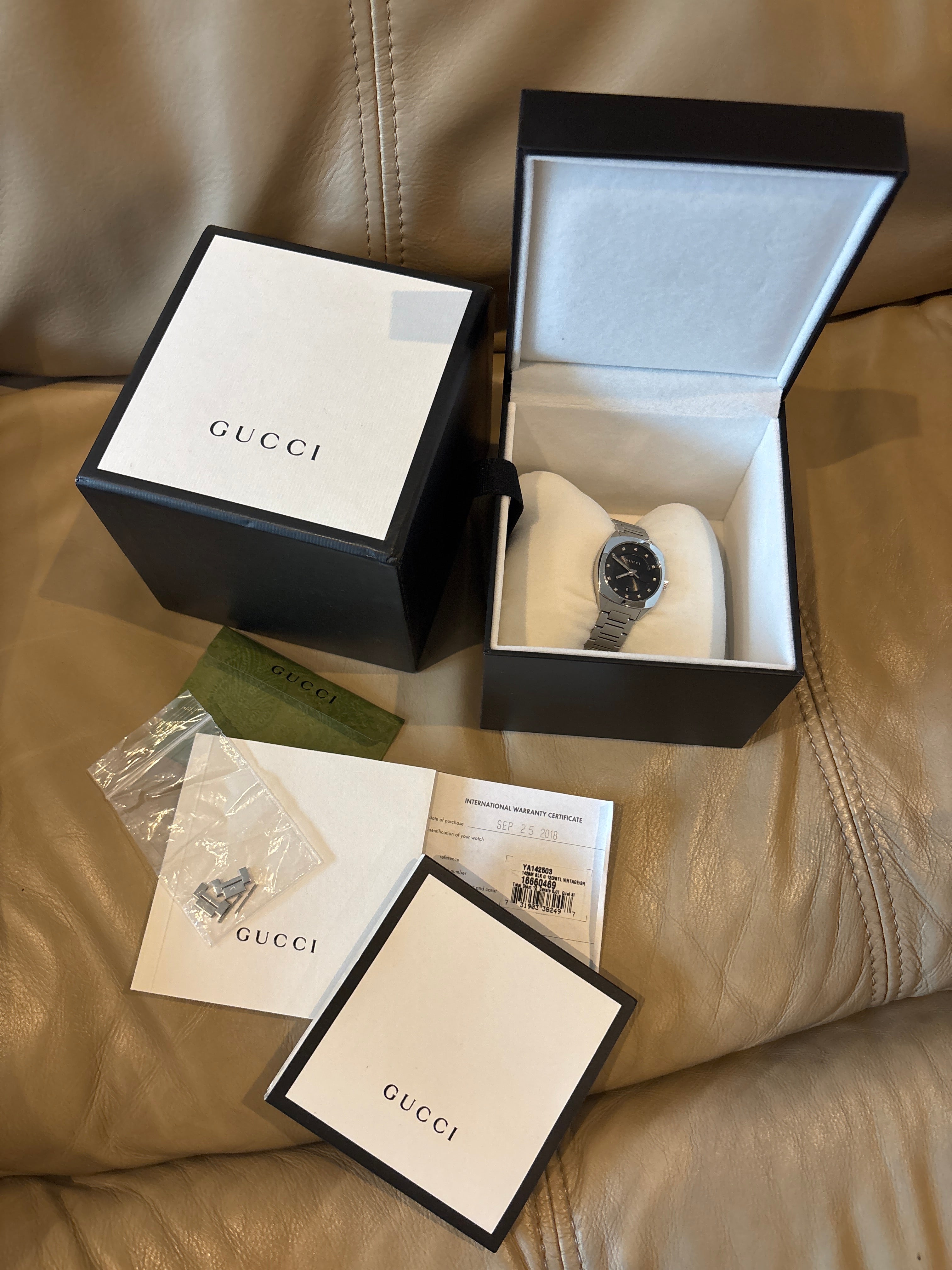 Gucci Stainless Watch with Diamonds