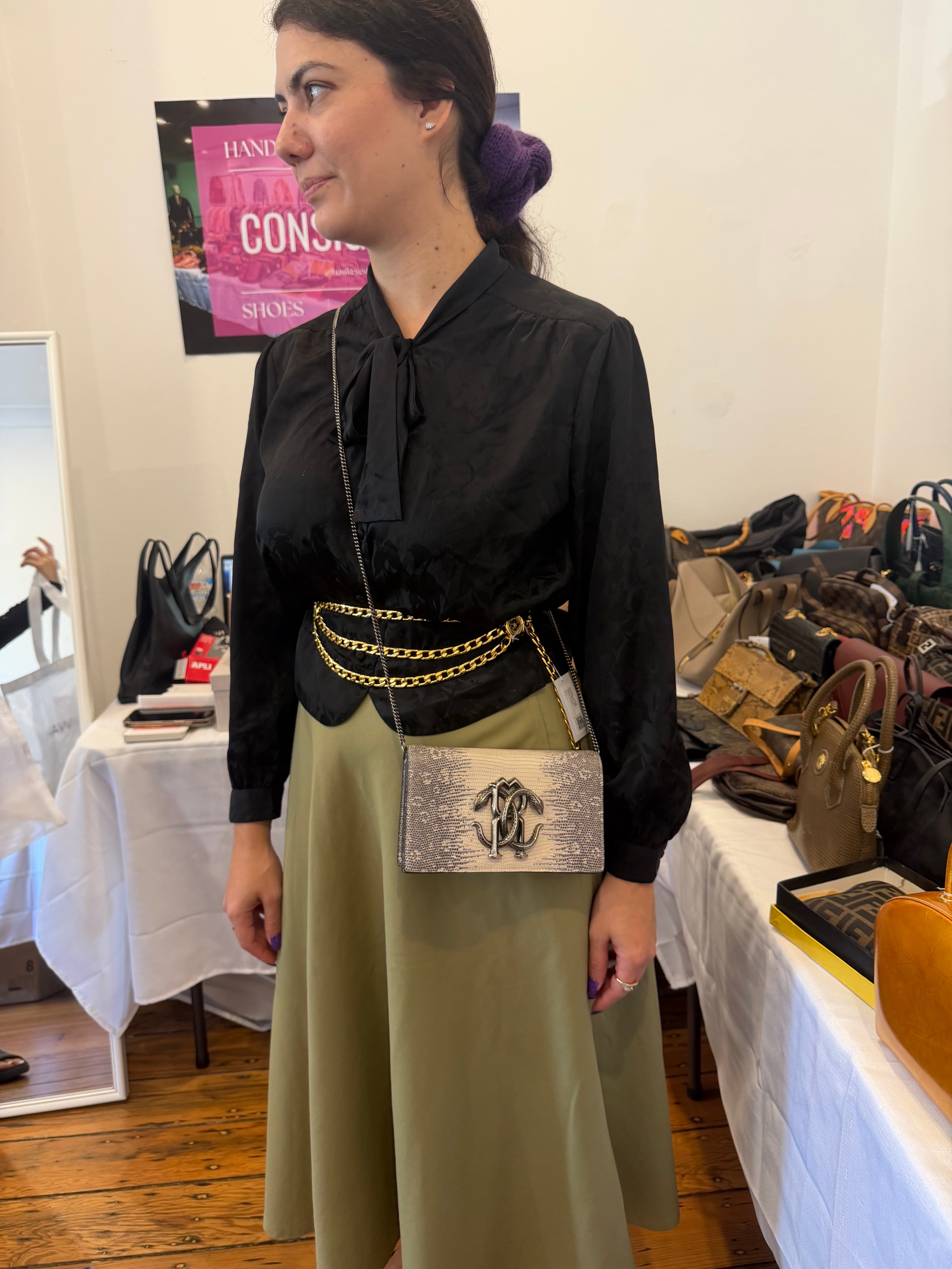 Lizard Roberto Cavilli cross body bag