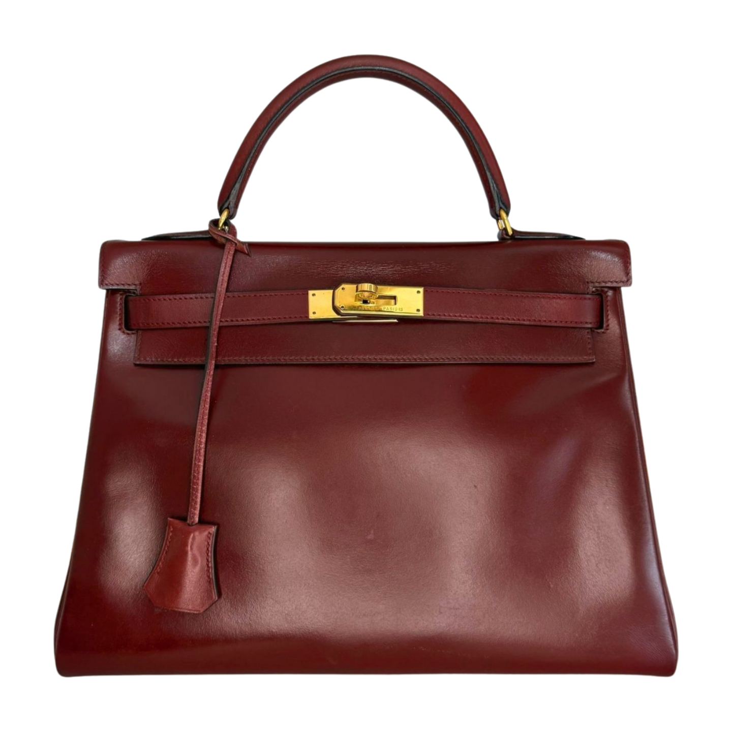 Hermes | Kelly Sellier 32 in Deep Red (Excellent Condition)