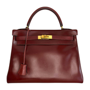 Hermes | Kelly Sellier 32 in Deep Red (Excellent Condition)
