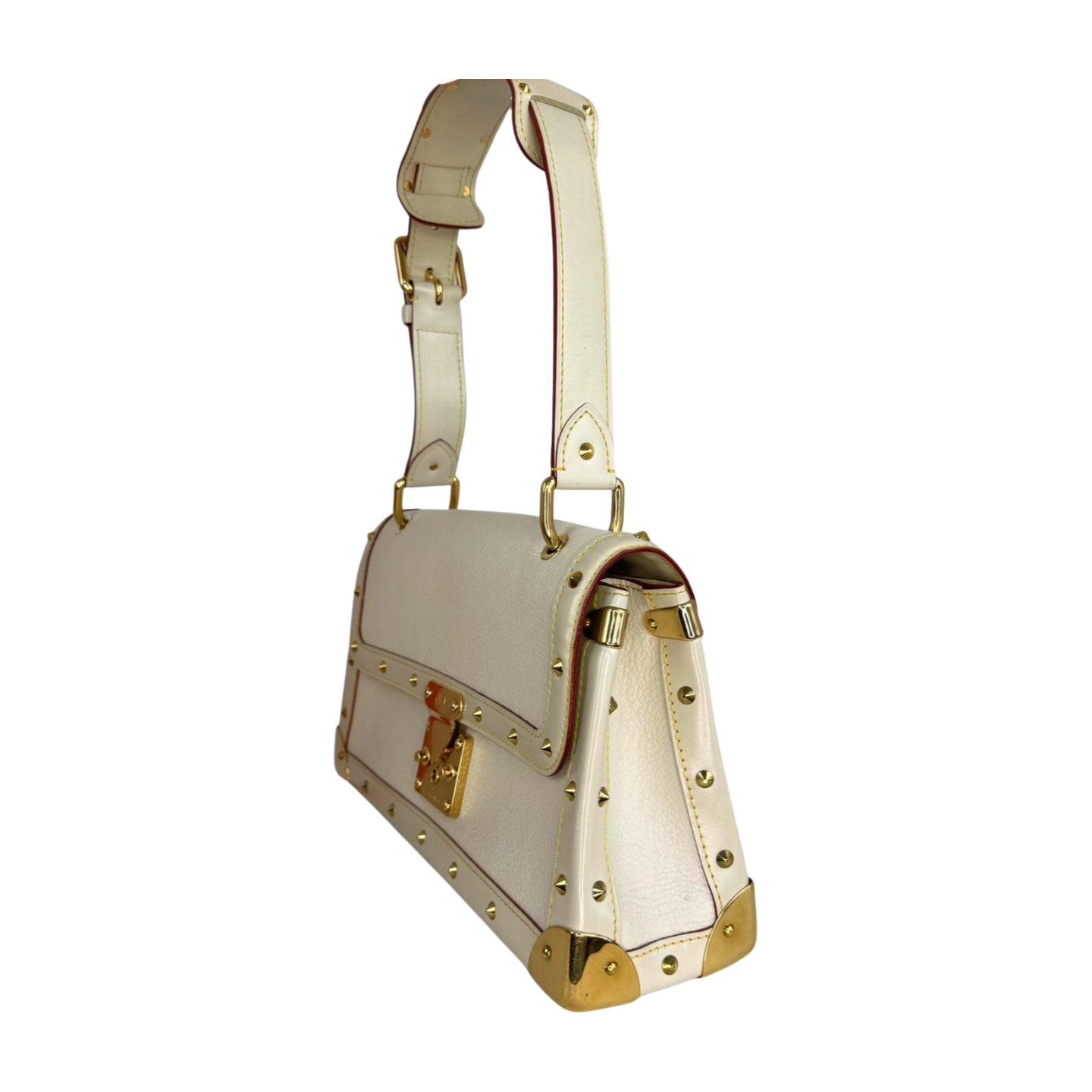 Louis Vuitton | Cream Gold Studded Bag (Excellent Condition)