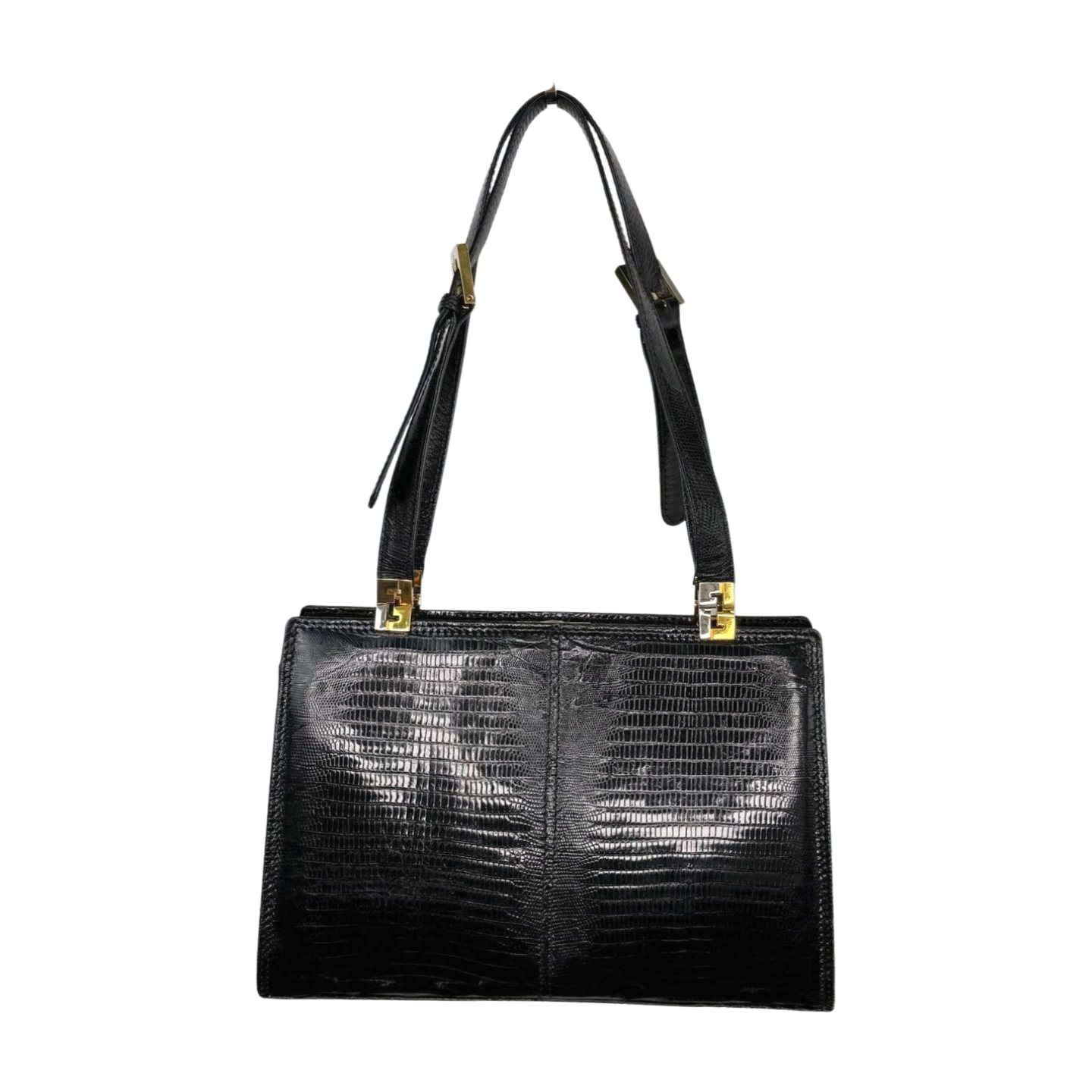 Fendi | Black Lizard Skin Handbag (Excellent Condition) - CONS