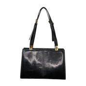 Fendi | Black Lizard Skin Handbag (Excellent Condition) - CONS