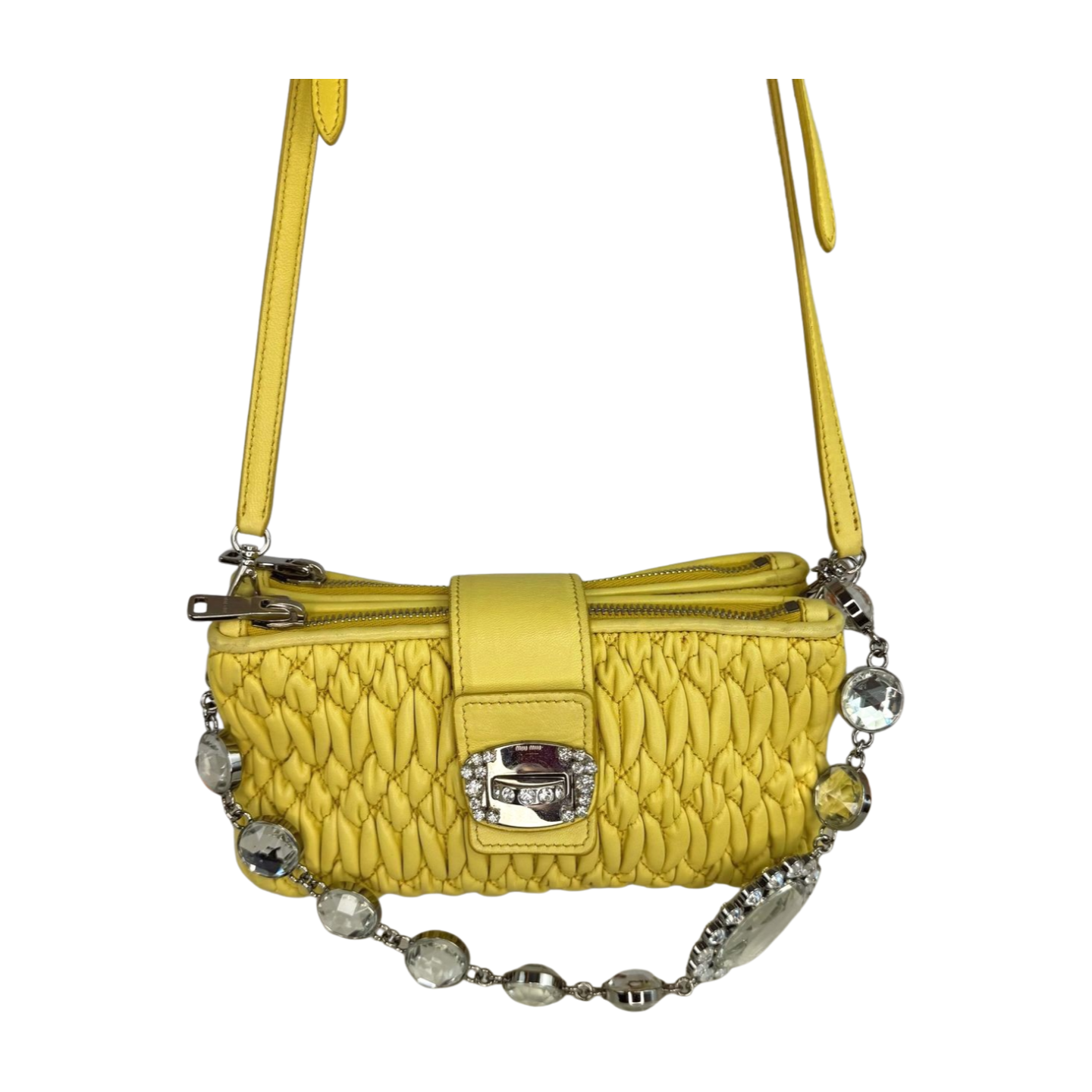 Miu Miu | Yellow Crystal Hand Bag (Excellent Condition)