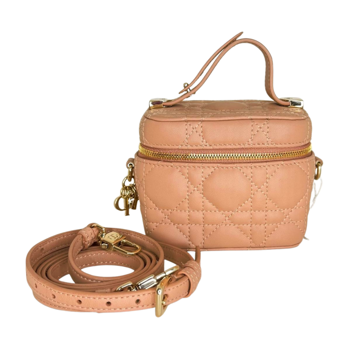 Dior - Mini Pastel Pink Quilted Bag (Excellent Condition) - CONS