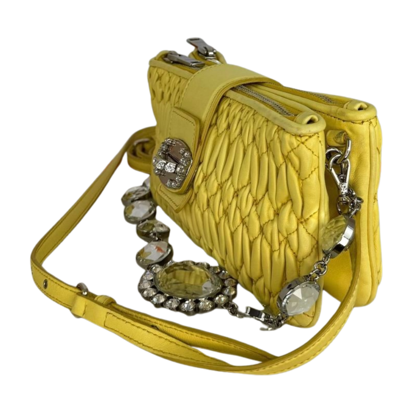 Miu Miu | Yellow Crystal Hand Bag (Excellent Condition)