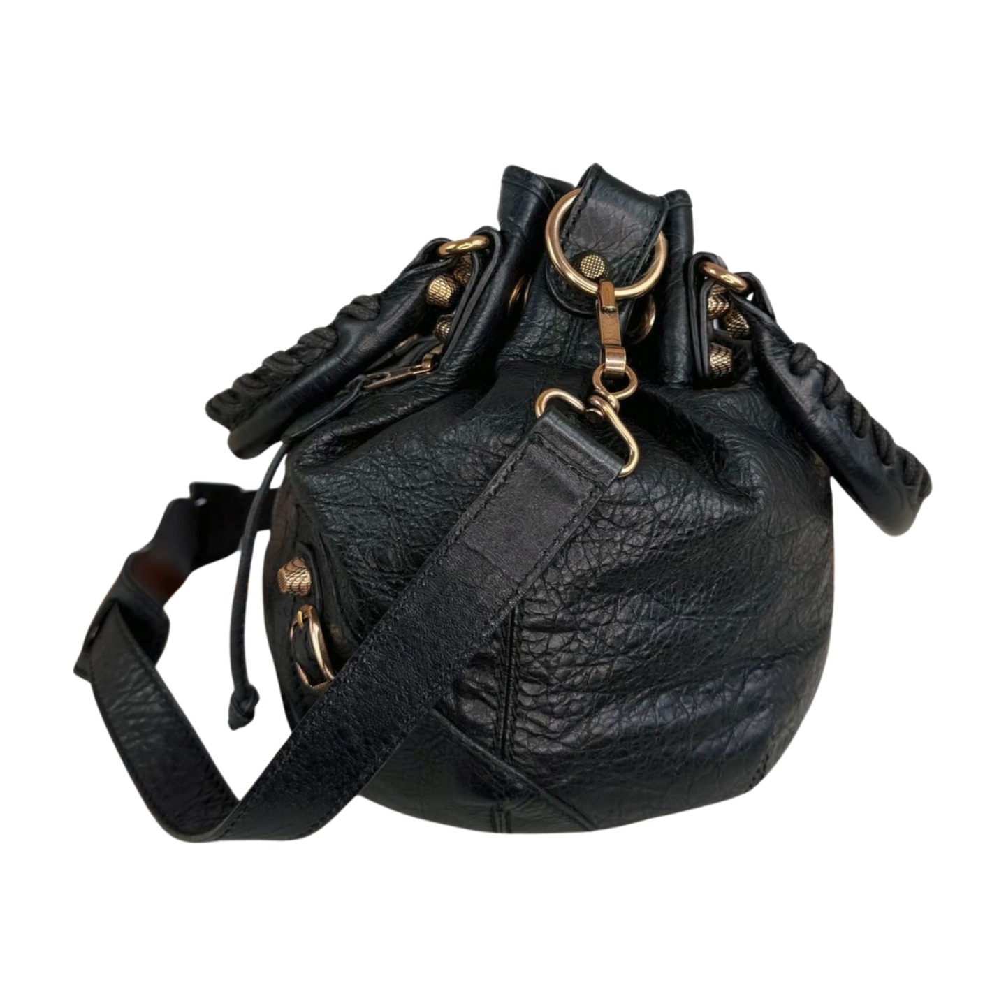 Balenciaga | Pompom in Black and Gold Hardware (Excellent Condition)