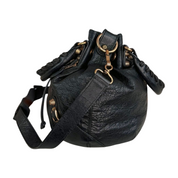 Balenciaga | Pompom in Black and Gold Hardware (Excellent Condition)