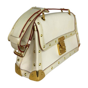 Louis Vuitton | Cream Gold Studded Bag (Excellent Condition)