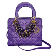 Dior | Limited Edition Medium Lady Dior - Purple Leather Quilt (Excellent Condition) - CONS