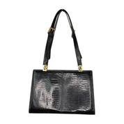 Fendi | Black Lizard Skin Handbag (Excellent Condition) - CONS