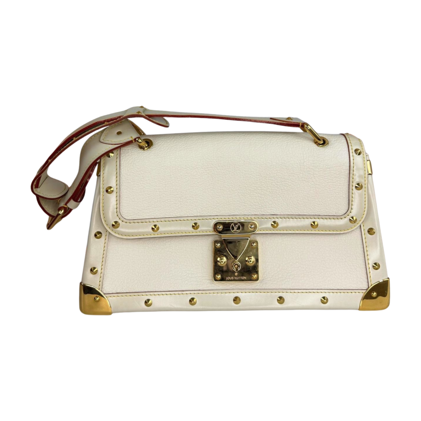 Louis Vuitton | Cream Gold Studded Bag (Excellent Condition)
