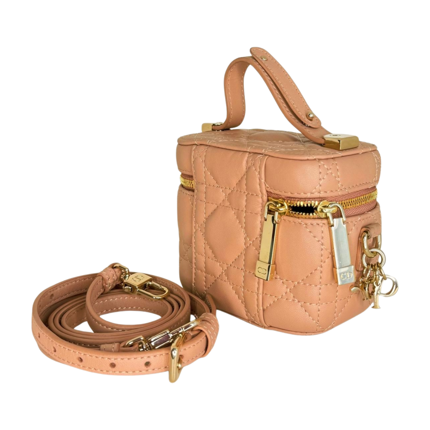 Dior - Mini Pastel Pink Quilted Bag (Excellent Condition) - CONS