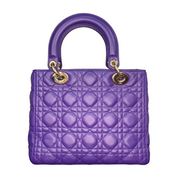 Dior | Limited Edition Medium Lady Dior - Purple Leather Quilt (Excellent Condition) - CONS