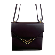 Bottega Veneta | Vintage Logo Flap Bag in Burgundy Leather (Excellent Condition)