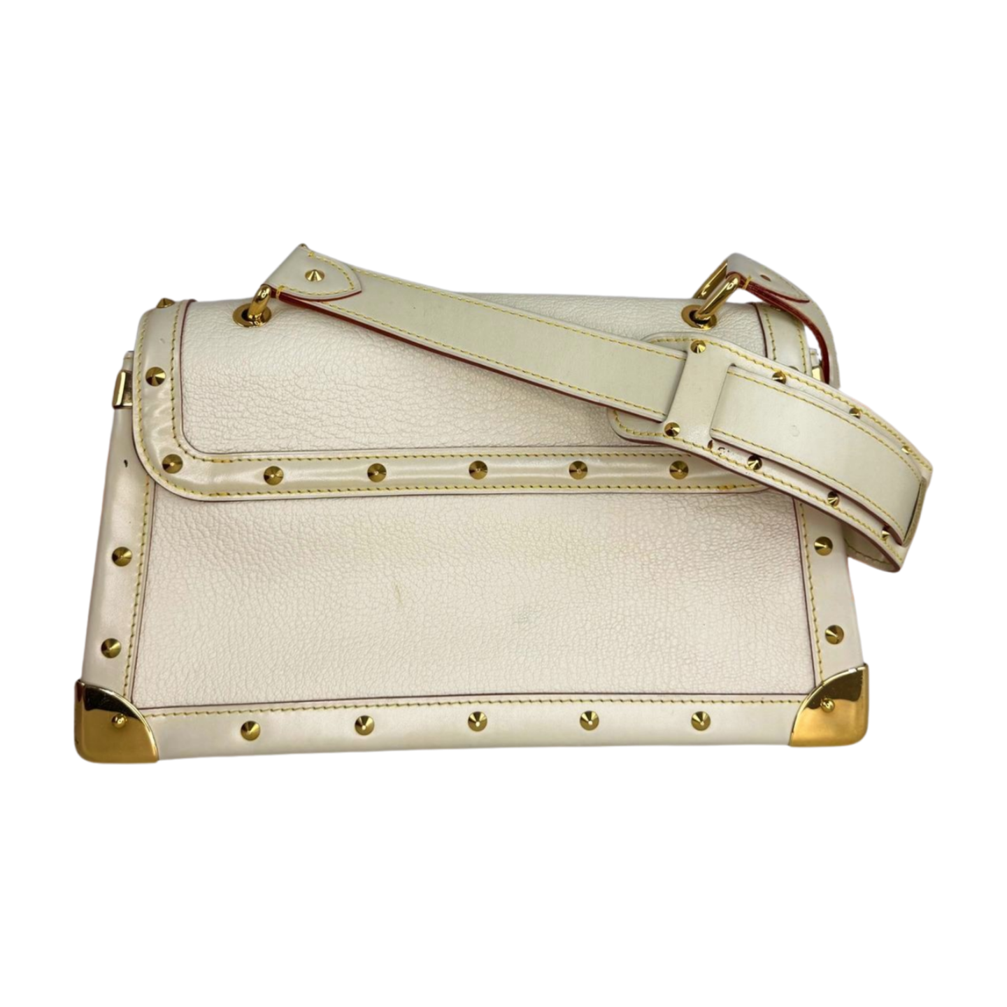 Louis Vuitton | Cream Gold Studded Bag (Excellent Condition)