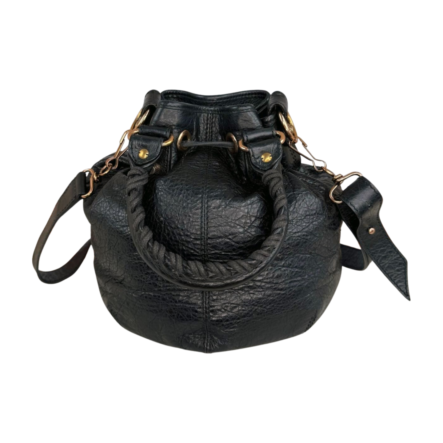 Balenciaga | Pompom in Black and Gold Hardware (Excellent Condition)