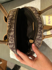 Christian Dior Monogram Mini Saddle Bowler Brown with good hardware