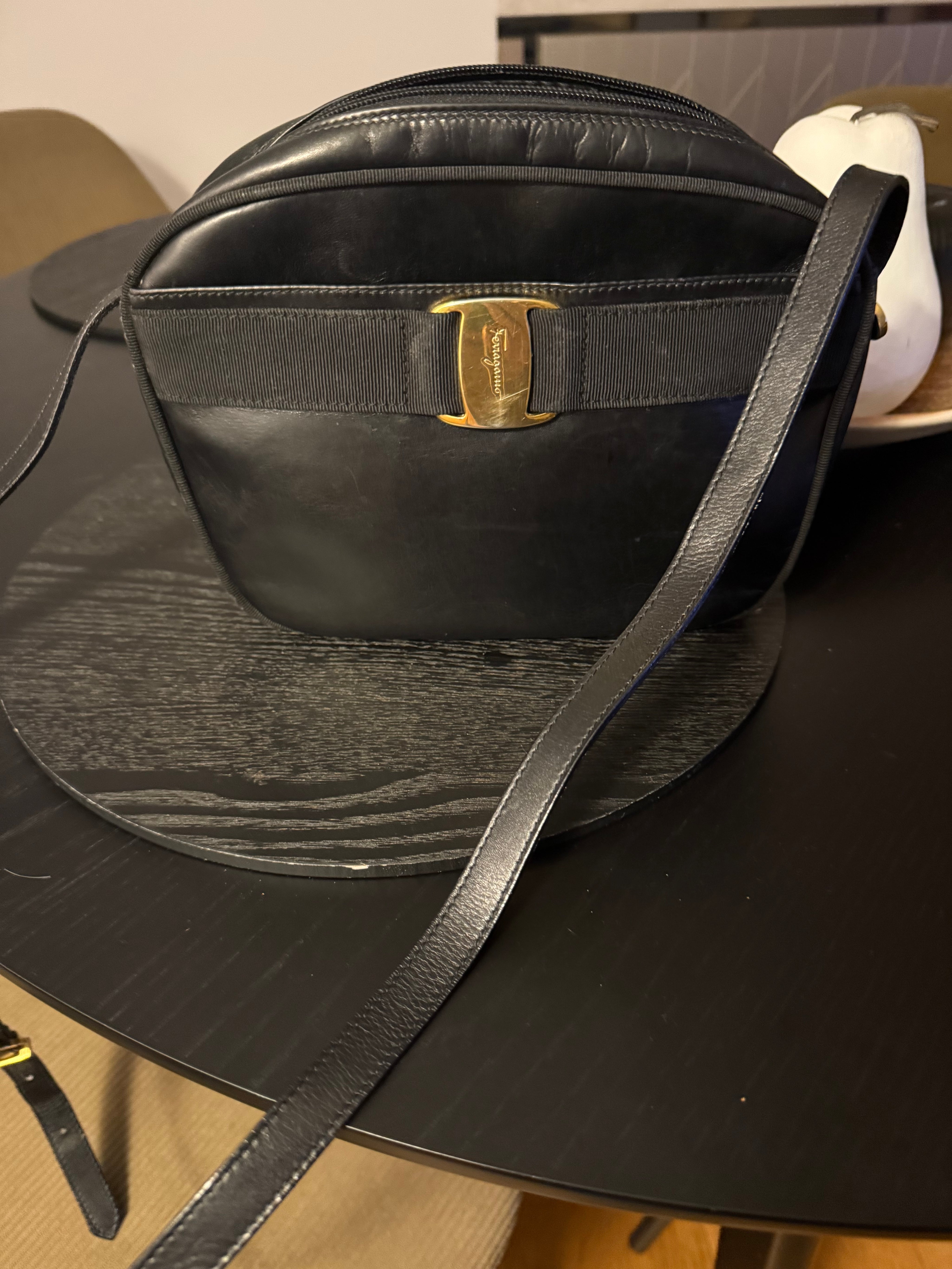 Ferragamo black crossbody bag