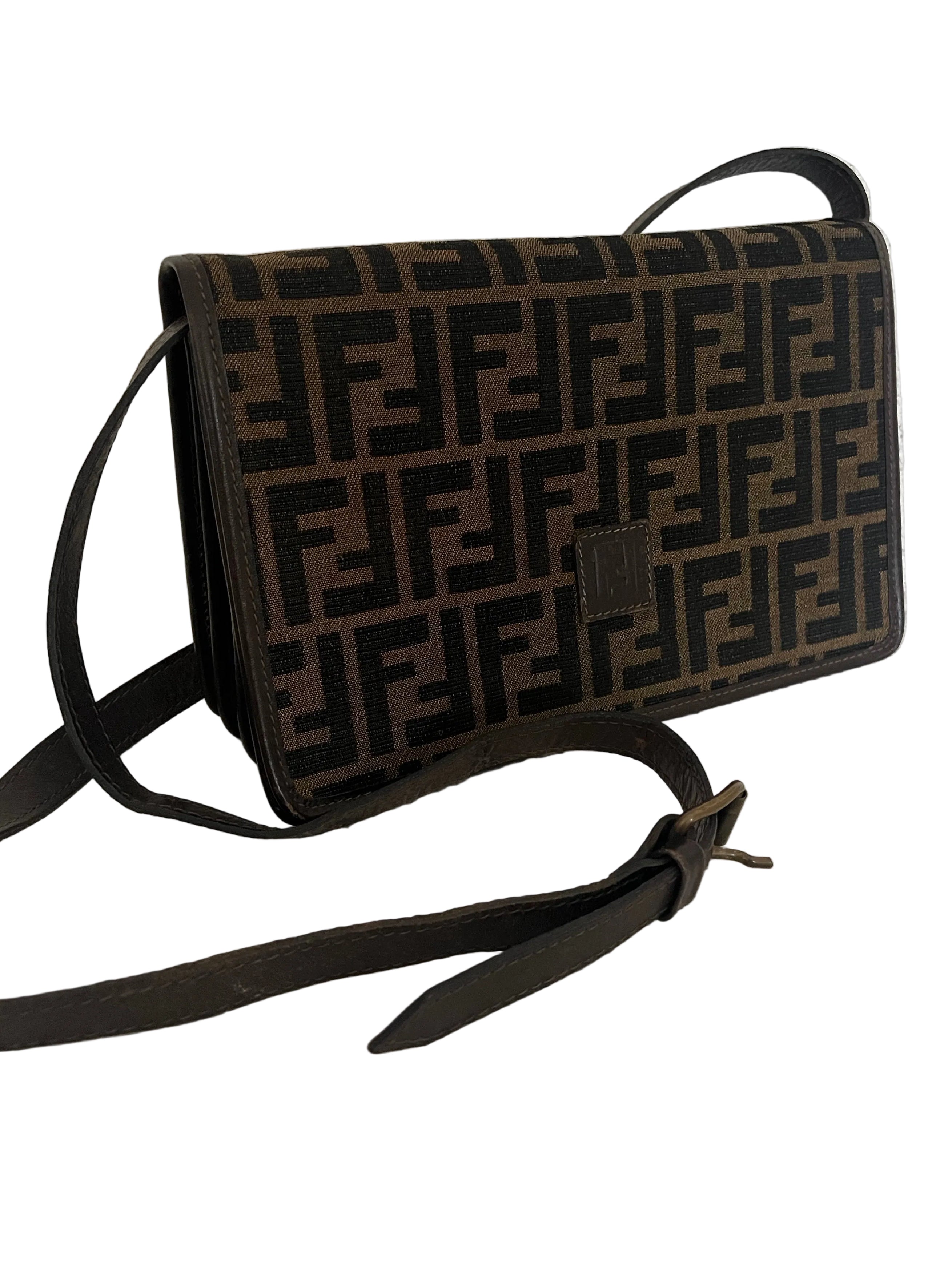 Fendi | Monogram Flap Crossbody Bag- Cons