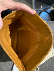 Celine White Macadam Leather large Clutch