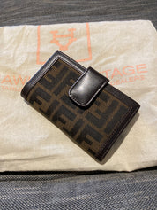 Fendi Zucca Wallet in Fabric and Leather